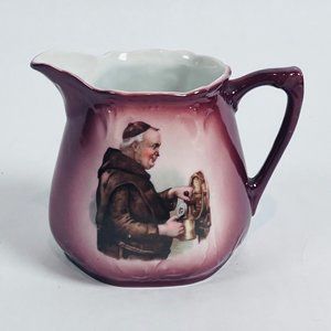 SOLD SOLD !!!!!!!!!!!!!!!!!!!!!German Monk Friar Brown Pitcher  w/Handle Germany